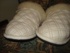 UGG Slipper Scuff Hausschuhe Ivory Wollfutter Gr. 6