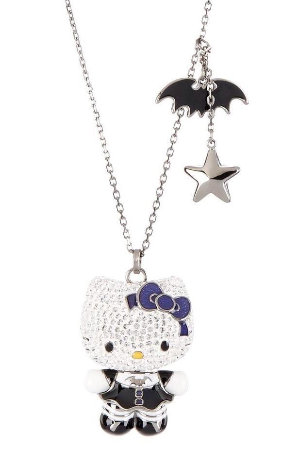 Swarovski Hello Kitty Gothic Pendant Necklace with Bat Star Swarovski Hello Kitty Gothic Pendant Necklace with Bat Star