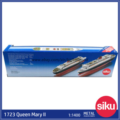 Modèle Réduit Navire Queen Mary II 1/1400 Lllunimon - Alliage, 24 Cm, Modèle De Collection