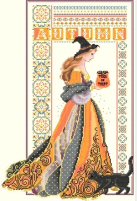 KREUZSTICH SCHEMA HALLOWEEN KELTISCH CROSS STITCH FAIRY WITCH AUF USB DVD MICRO SD
