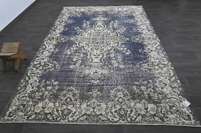 Oushak Türkisch Vintage Teppich 7x10 Kelim Rug Anatolisch Handarbeit Boho Dek...