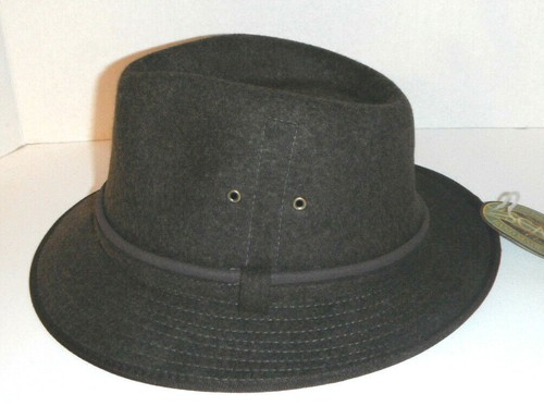 Scala Tahoe Wool Felt Fedora Hat Brown 