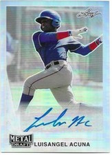 2020 Leaf Metal Draft Baseball LUISANGEL ACUNA #LA-LA1 Silver Autograph