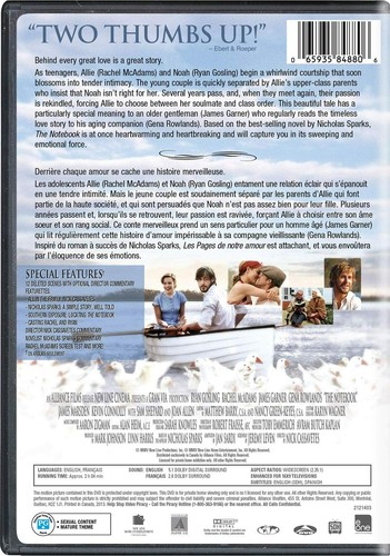 The Notebook (DVD, 2011, Canadian) - Picture 2 of 2
