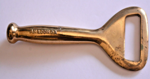 MCM Vintage Anaconda Brass Heavy Bottle Opener Bar Tool Ice Crusher