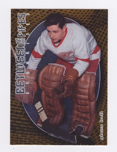 GLENN HALL 2001-02 ITG BETWEEN THE PIPES #140, DETROIT RED WINGS !! N29-1