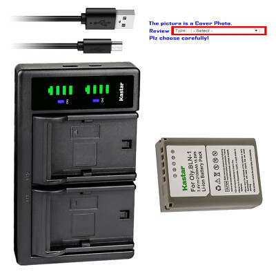 Kastar Battery LTD2 USB Charger for Olympus BLN-1 BLN1 Olympus PEN E-P5 Camera