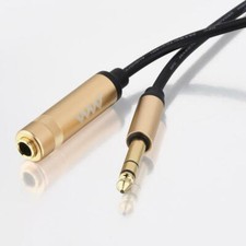 6.35mm Stereo Headphone Audio Extension Cable | 1/4" Jack Male to Female Socket 