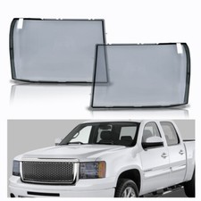 Fit For 07-13 Gmc Sierra 1500 2500 3500 Headlight Replacement Lens Smoke