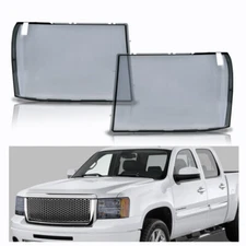 Headlight Replacement Lens Smoke Fit For 07-13 GMC Sierra 1500 2500 3500