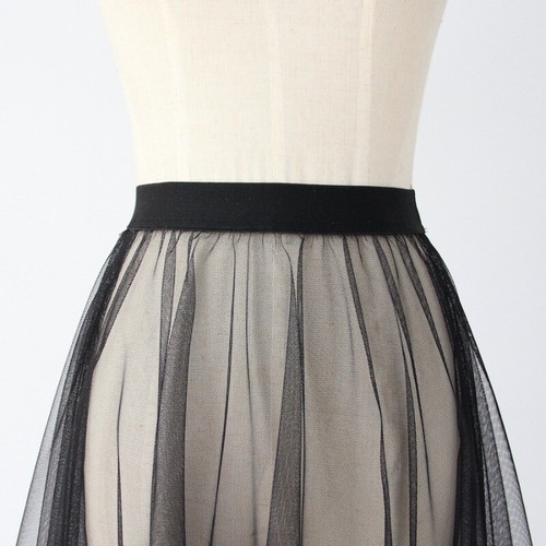 Women Sheer Mesh Skirt Tulle Gauze Half Dress Irregular Fairy Gothic Punk Club - Picture 2 of 15