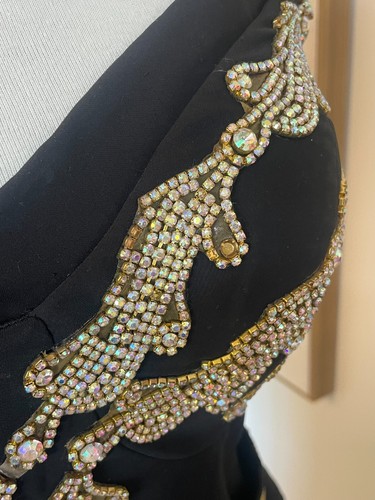 Womens Dress Elegant Azara Black Formal Dress with Rhinestone/Diamantes Size 12 - Picture 22 of 24