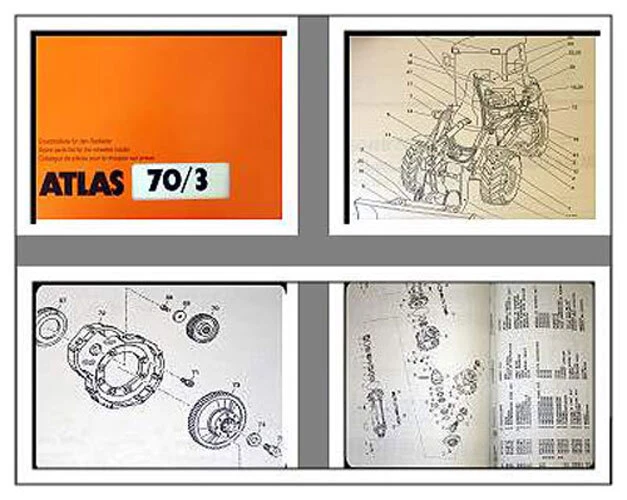Atlas 70/3 Radlader Ersatzteilliste Spare parts list Catalogue de pieces - Bild 2 von 2