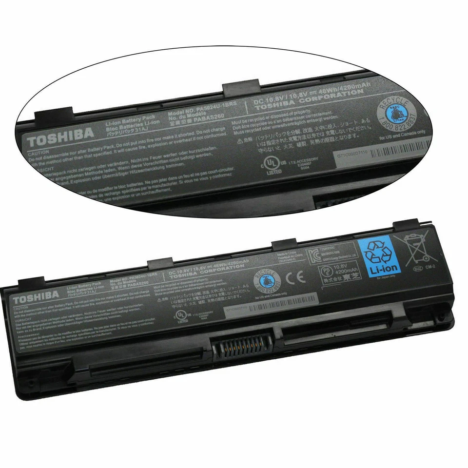 New OEM Genuine PA5024U-1BRS Laptop Battery For Toshiba Satellite C850 PABAS260 - Image 2 of 4