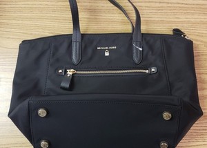 Details About Michael Kors Kelsey Nylon Medium Zip Tote In Black