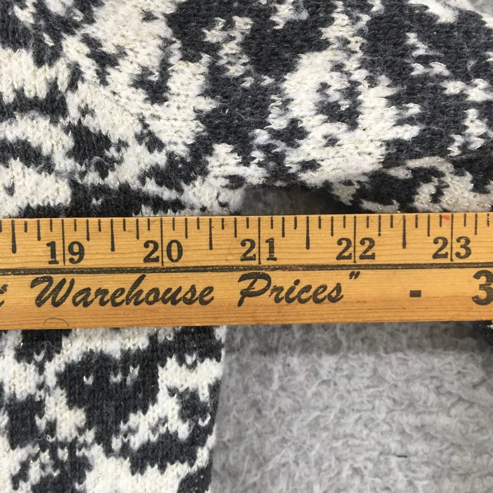 Maison Jules Cardigan Sweater Womens Large Grey Knitted V-Neck Button Up Casual - Image 4 of 4