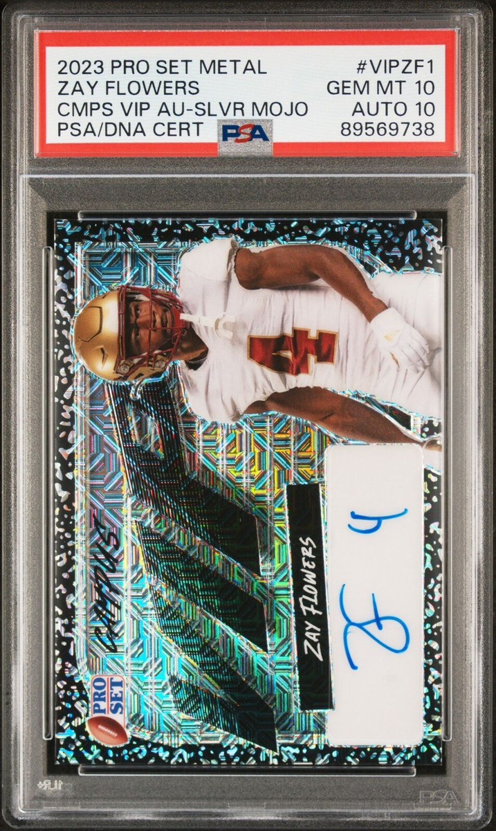 2023 Leaf Pro Set Metal - Campus Vip Autographs Zay Flowers #VIP