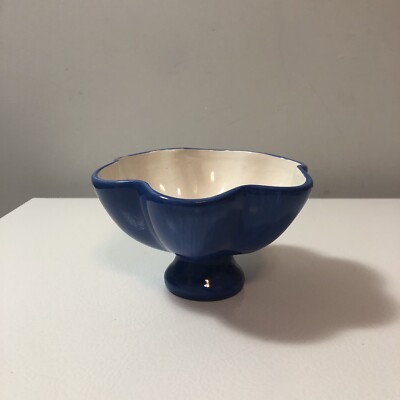 Isaac Mizrahi Home Decor Blue Candy Bowl Trinket Dish