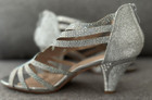 Women’s Forever Perform 60 Silver Rhinestone Heel Sandals, Shoes Size 10 — photo 7