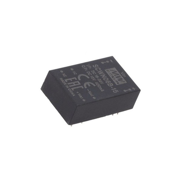 SCWN06B-15 Wandler: Dc/Dc 6W Ueing: 18-36V 15VDC Iausg: 400Ma DIP24 12,5G Mean W-image