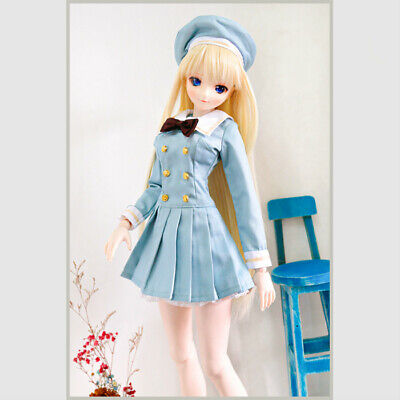 1/4 1/3SD13/16 IP-EID BJD Outfit Clothes European Style Blue Uniform 3 Pcs Set