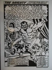 1965 AVENGERS # 18  COMMISSAR SPLASH PAGE 1 DON HECK & DICK AYERS PRODUCTION ART