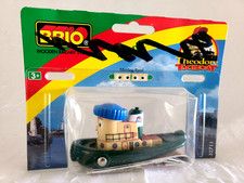 Vintage BRIO Theodore Tugboat HANK 1998 Wooden Railway w/ Moving Eyes 32711
