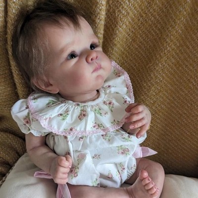 Lifelike Reborn Baby Dolls 18 Inch Cloth Body Vinyl Limbs Handmade Real Life Toy
