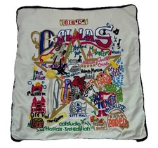 Catstudio Embroidered Pillow Cover DALLAS TEXAS Big Tex Organic 2012 Rare!