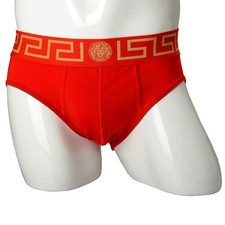 Versace Men's Red/Gold Low Rise Slip Underwear Versace Sz 7 US XL IT 54