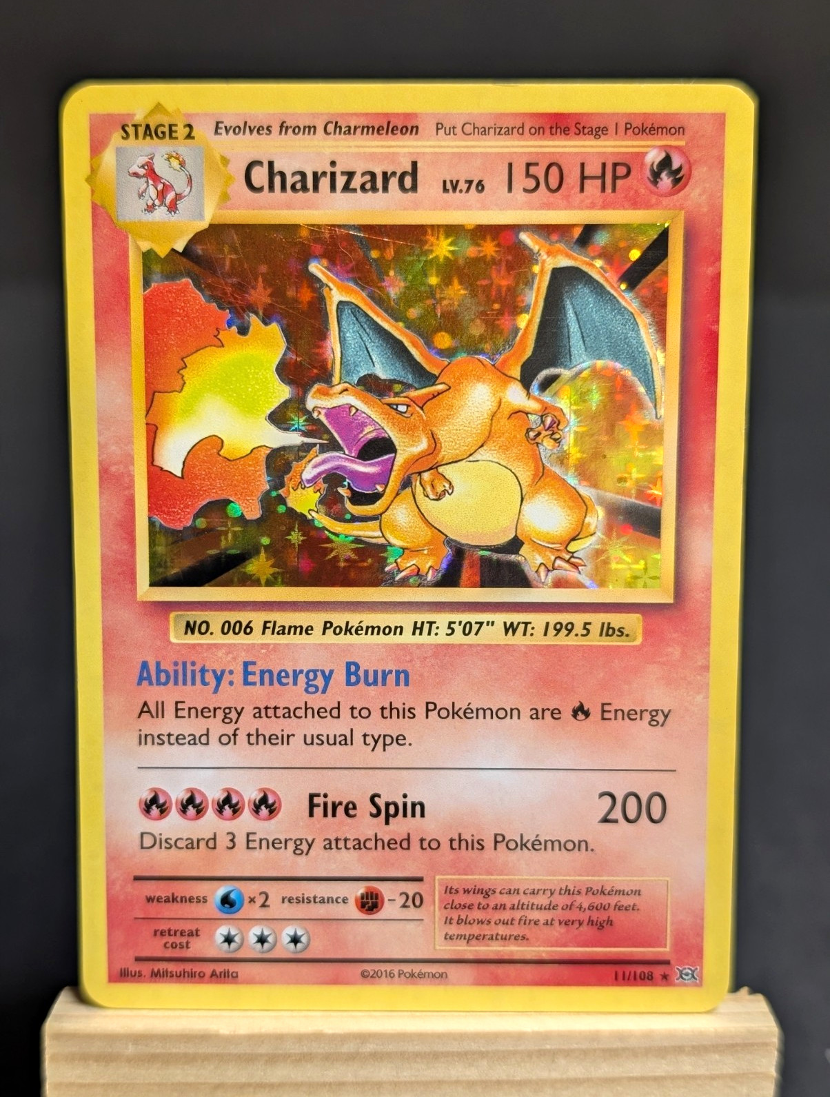 🔥Pokémon TCG Charizard 11/108 XY Evolutions Holo Rare EN 2016