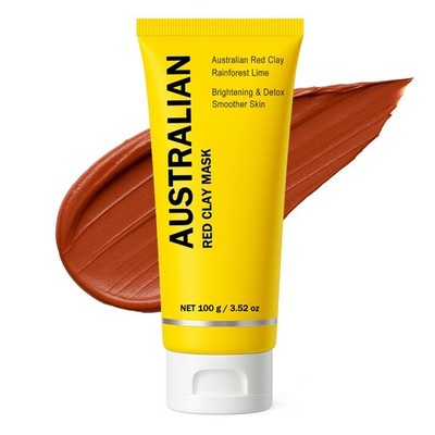Australian Red Clay Face Mask Mineral-Rich Natural Hydrating Soothing Cleansing