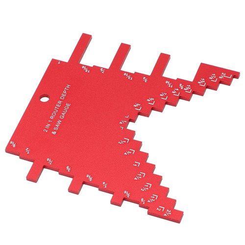 Step Depth Gauge 2 In 1 Accurate Markings Gauge For Router Table Saw Red - Picture 18 of 24