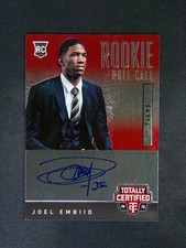 Joel Embiid 2014-15 Panini Totally Certified RC Rookie Roll Call Auto 184/249