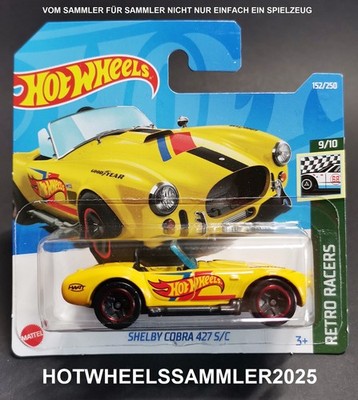 HOT WHEELS ''SHELBY COBRA 427 S/C'' FARBE GELB RETRO RACERS HCX48-M521 OVP NEU