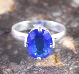 7 Ct Natural Oval Blue Tanzanite Gemstone Certified Ring Thanksgiving Discount