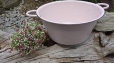 Schale rosa Metall Deko Edel Alu Romantisch rosa Gartendeko Blumendeko Terrasse