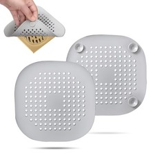 2 Pack Silicone Hair Drain Catcher Square Drain Filter Cover Hair Stoppers
