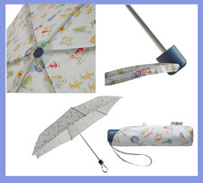 Cath Kidston Blue  Multicoloured Charmed Compact Umbrella