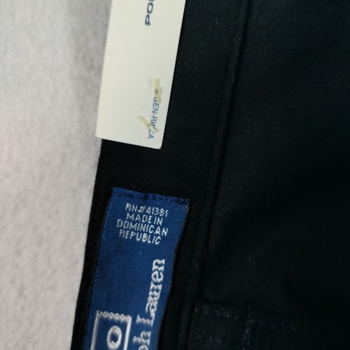 Polo Ralph Lauren Pants Mens 34x30 Black Straight Leg Stretch Casual Chino New - Picture 5 of 12