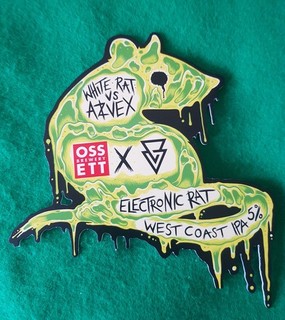ossett brewery azvex collab pumpclip rat theme pumpclips