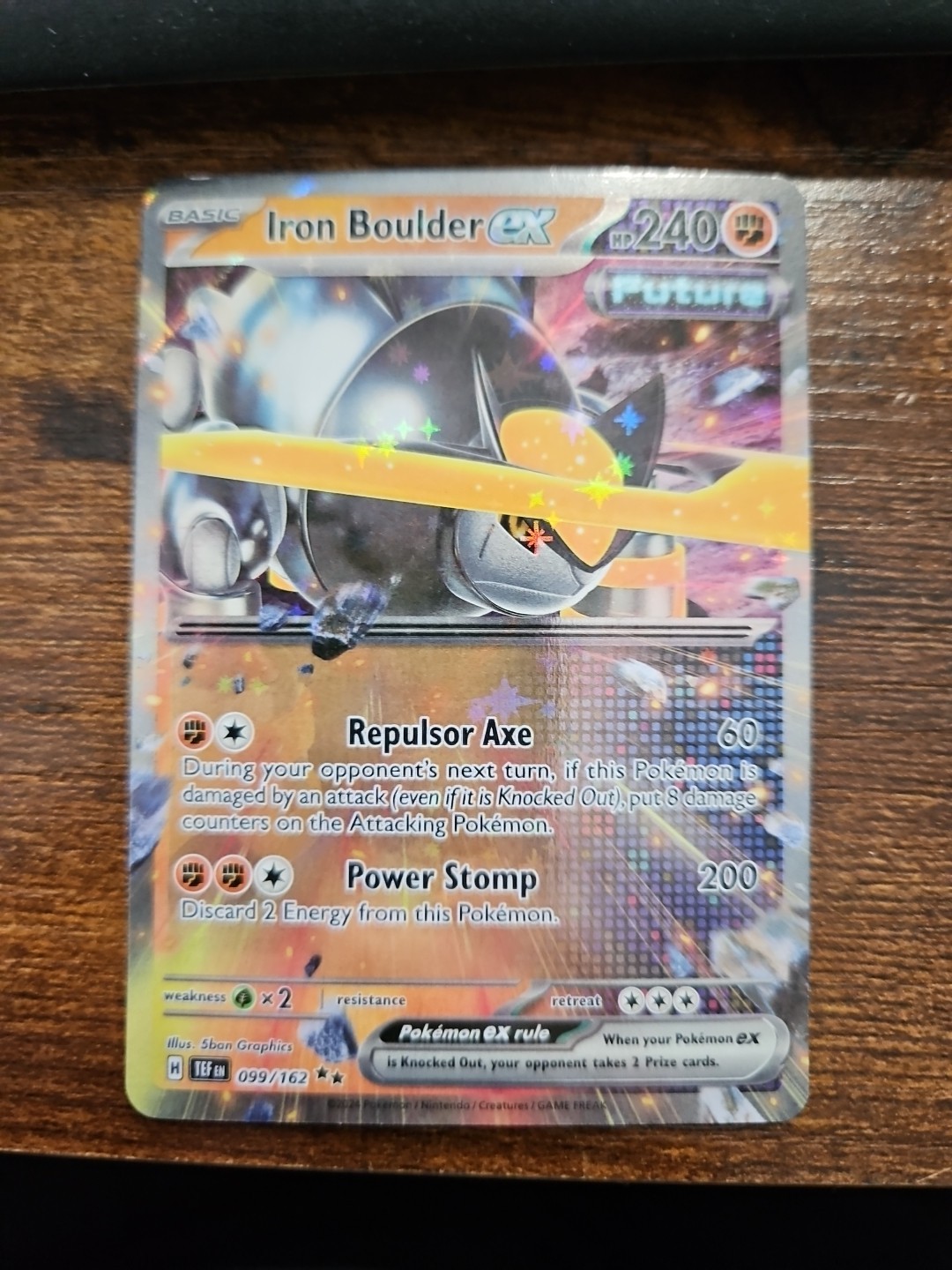 Iron Boulder ex - 099/162 - Double Rare - Near Mint