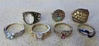 Vintage 925 Sterling Silver Rings Lot Mixed stones and sizes