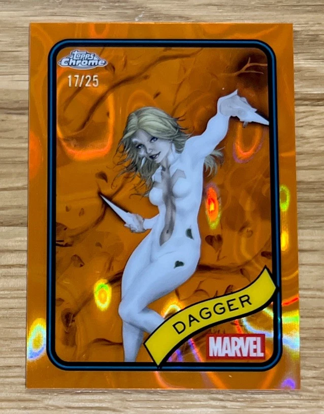 Topps Marvel Chrome 2025 Dagger True Orange Refractor /25 - Mint!  - Image 2 of 4