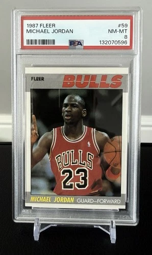 1987-88 Fleer - Michael Jordan #59 - PSA 8 Beautiful Card Centered And Sharp