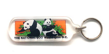 Vintage The National Zoo Washington D.C. Giant Panda Bear Keyring Keychain