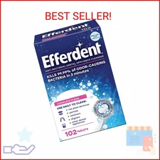 Efferdent Denture Cleanser Tablets, Complete Clean, 102 Tablets
