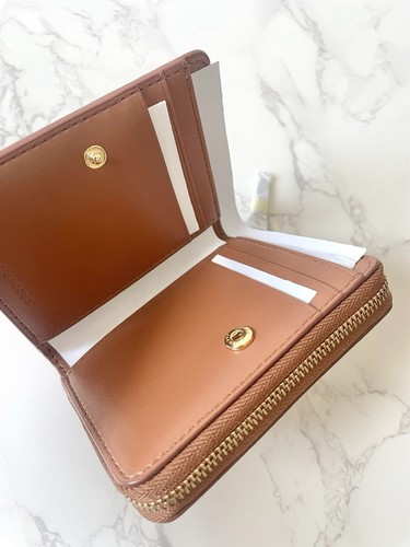 New Marc Jacobs The Mini Leather Compact Wallet Argon Oil - Picture 7 of 9