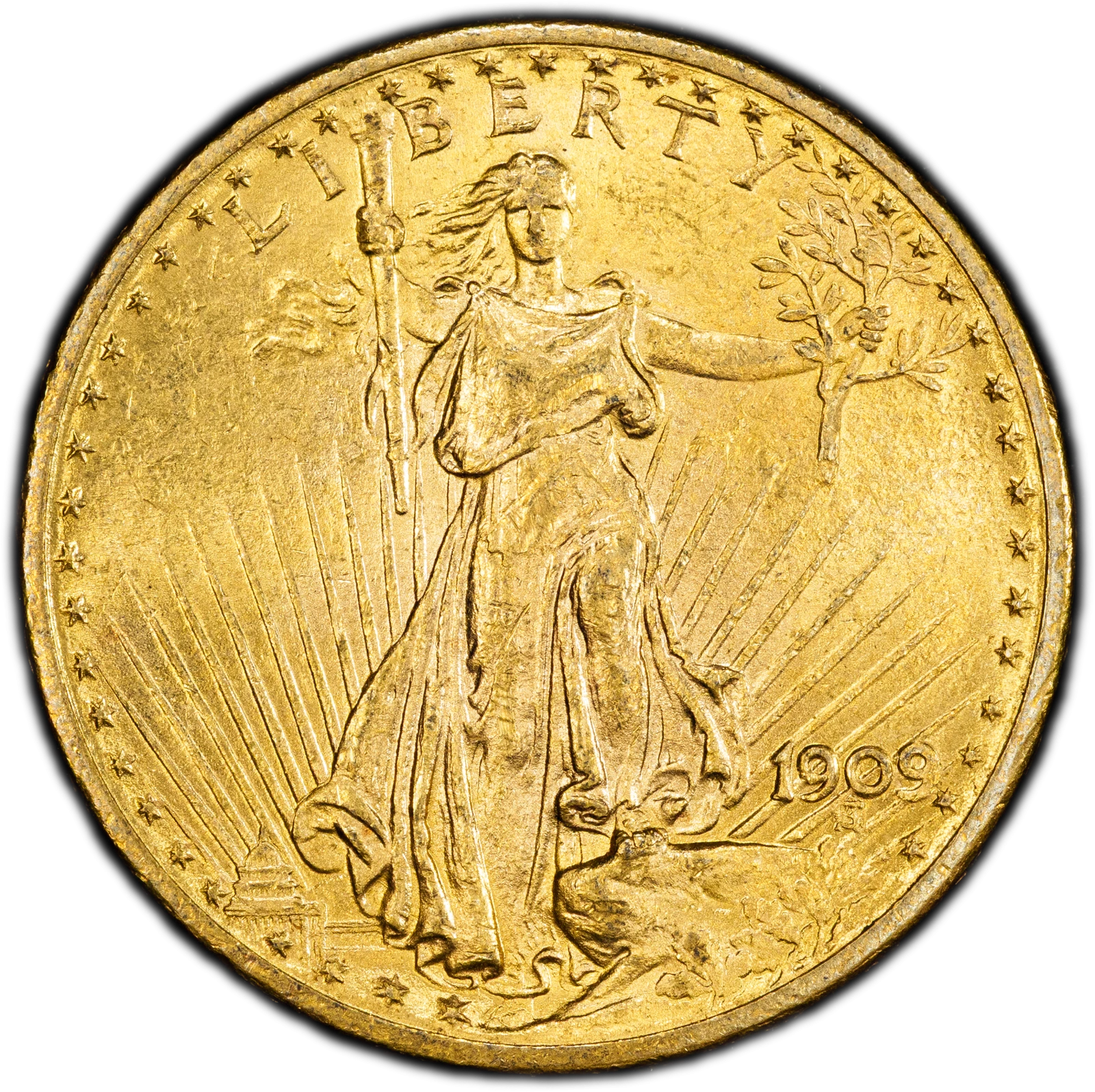 1909 $20 Saint Gaudens PCGS MS63