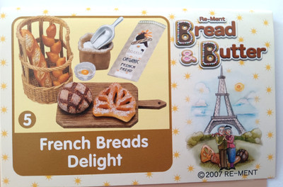 2007 Re-Ment Bread and Butter French Breads Delight #5 Doll House Miniatures New